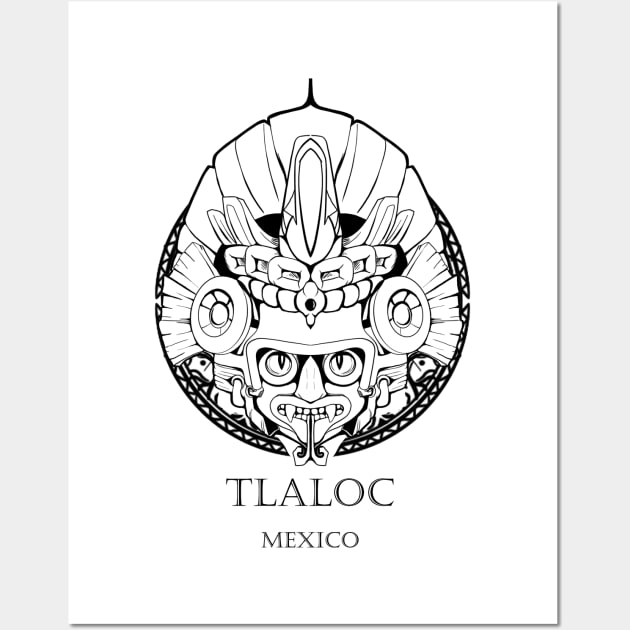 God Tlaloc Wall Art by hansclaw